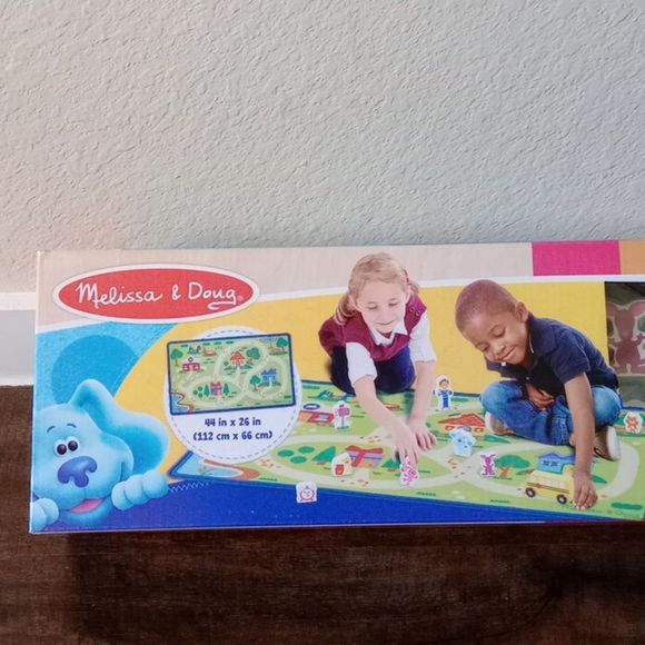NIB Melissa & Doug Blue's Clues & You! Blue's Neighborhood Activity Rug - Picture 2 of 8